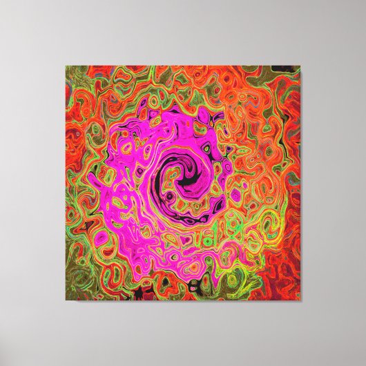 Abstrakt Retro Liquid Swirl Leinwanddruck (Vorderseite)
