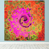 Abstrakt Retro Liquid Swirl Leinwanddruck (Insitu (Holzboden))
