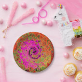 Abstrakt Retro Liquid Swirl Pappteller (Party)