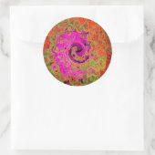 Abstrakt Retro Liquid Swirl Runder Aufkleber (Tasche)