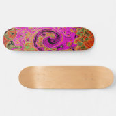 Abstrakt Retro Liquid Swirl Skateboard (Horizontal)