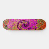 Abstrakt Retro Liquid Swirl Skateboard (Horizontal)