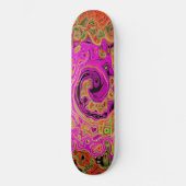 Abstrakt Retro Liquid Swirl Skateboard (Vorderseite)