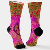 Abstrakt Retro Liquid Swirl Socken (Gewinkelt)