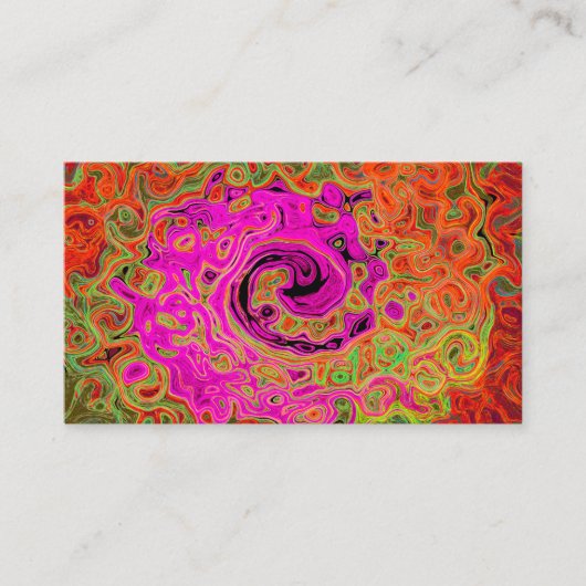 Abstrakt Retro Liquid Swirl Visitenkarte (Vorderseite)