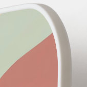 Abstrakt Retro Modern Peach Aqua Aquamarin Monogra Pickleball Schläger (Linke Seite)