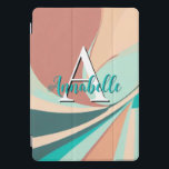 Abstrakt Retro Modernes Pfirsichrost Aquamarin iPad Pro Cover<br><div class="desc">Diese moderne abstrakte iPad-Cover-Hülle ist auffallend und macht eine Aussage mit ihrem Retro-Look von Pfirsich,  aquamarinen,  Aqua- und Tonrost-Wirbel. Fügen Sie einen Namen und eine Initiale,  um ihn zu personalisieren. Erstellt von der einfachen Farmhouse Press.</div>