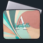 Abstrakt Retro Modernes Pfirsichrost Aquamarin Laptopschutzhülle<br><div class="desc">Diese moderne abstrakte Laptop-Hülle ist auffallend und macht mit ihrem Retro-Look aus Pfirsich,  aquamarinen,  Aqua- und Tonrost-Wirbel eine Aussage. Fügen Sie einen Namen und eine Initiale,  um ihn zu personalisieren. Erstellt von der einfachen Farmhouse Press.</div>