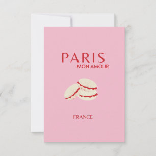 Abstrakt Retro Pastel Paris Pink Pastellfarben Kun Dankeskarte