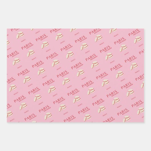 Abstrakt Retro Pastel Paris Pink Pastellfarben Kun Geschenkpapier Set (Vorderseite 2)