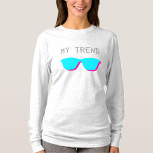 Abstrakt Retro Pop Art - Türkis & Pink Brillen T-Shirt