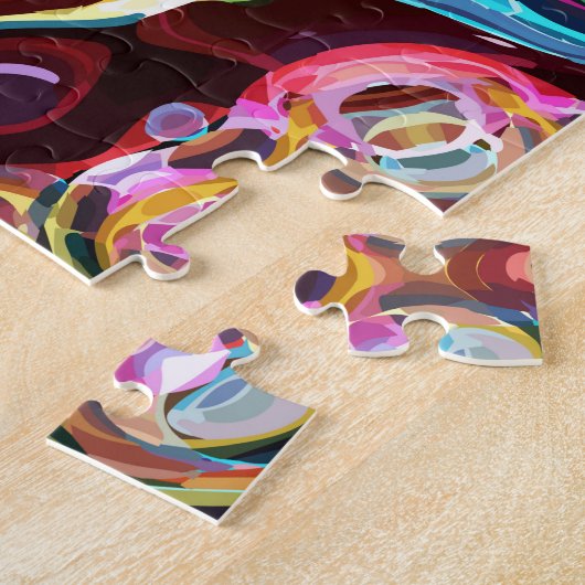 Abstrakt Retro Rainbow Psychedelic Lava Puzzle (Seite)