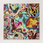 Abstrakt Retro Rainbow Psychedelic Lava Puzzle (Vertikal)