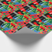 Abstrakt Retro-Weihnachten Geschenkpapier (Ecke)