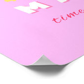 Abstrakt Retro Weihnachten Rosa Feiertag Dekoratio Poster (Ecke)