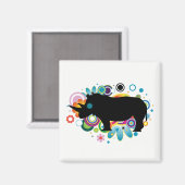 Abstrakt Rhino Magnet (Vorderseite/Rückseite)