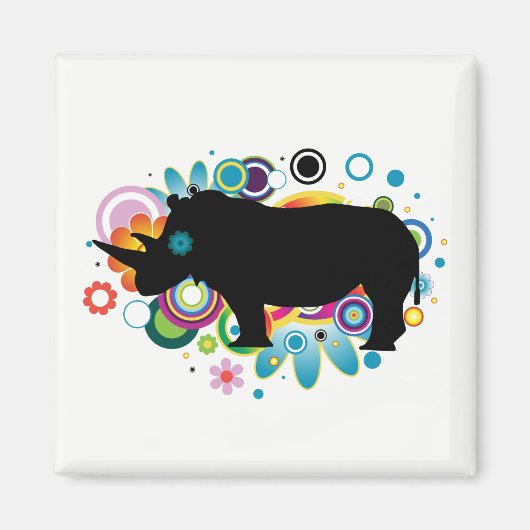 Abstrakt Rhino Magnet (Vorne)