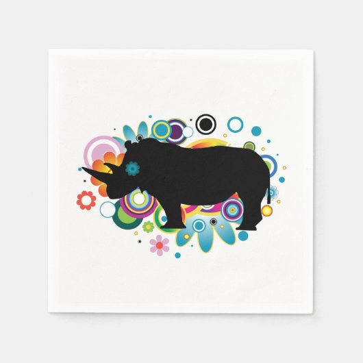 Abstrakt Rhino Paper Napkins Serviette (Vorderseite)