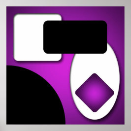 Abstrakt Rich Modern Lila Formen AP006 Poster