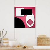 Abstrakt Rich Modern rosa Formen AP006 Poster (Küche)