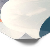 Abstrakt Rock Gray und Red Modern Poster (Ecke)