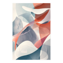 Abstrakt Rock Gray und Red Modern