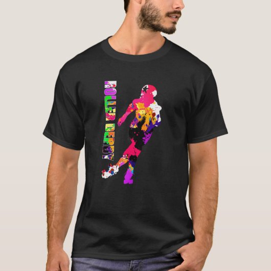 Abstrakt Roller Derby T - Shirt (Vorderseite)