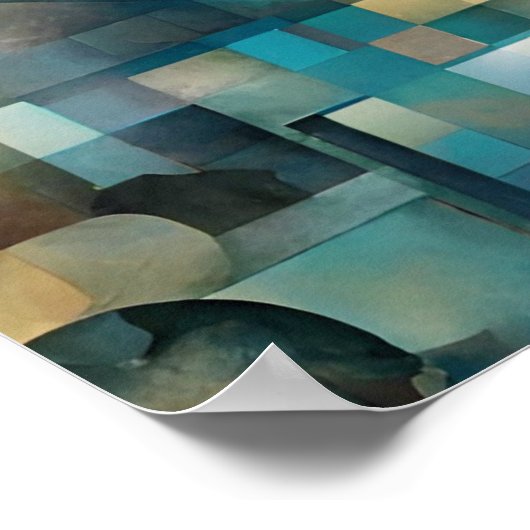 Abstrakt-Romantisches Herzpostposter Poster (Ecke)