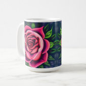 Abstrakt Romantisches Rosenblühen Kaffeetasse (Vorderseite Links)