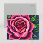 Abstrakt Romantisches Rosenblühen Postkarte (Vorne/Hinten)