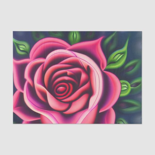 Abstrakt Romantisches Rosenblühen Seidenpapier (Vorderseite)