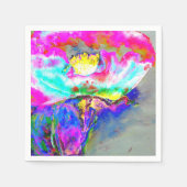Abstrakt rosa aquamarine Aquarellmalerei Serviette (Vorderseite)
