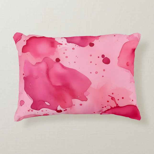 Abstrakt Rosa auf Rosa  Dekokissen (Vorderseite)