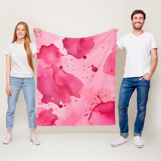 Abstrakt Rosa auf Rosa Fleecedecke (Beispiel)