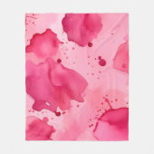 Abstrakt Rosa auf Rosa Fleecedecke (Vorderseite)