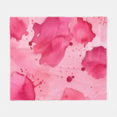 Abstrakt Rosa auf Rosa Fleecedecke (Vorderseite (Horizontal))