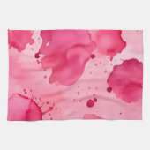 Abstrakt Rosa auf Rosa Geschirrtuch (Horizontal)