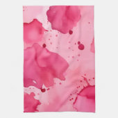 Abstrakt Rosa auf Rosa Geschirrtuch (Vertikal)