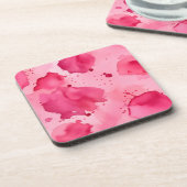 Abstrakt Rosa auf Rosa Getränkeuntersetzer (Linke Seite)