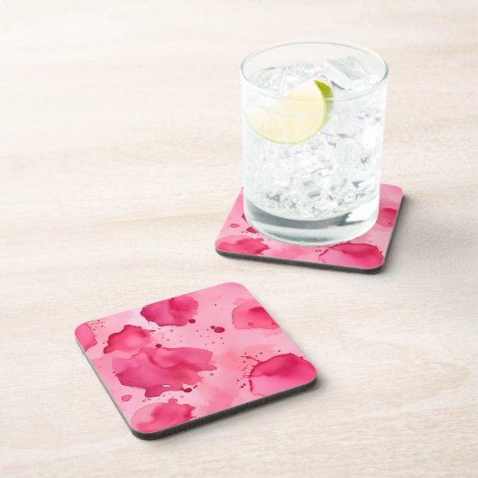 Abstrakt Rosa auf Rosa Getränkeuntersetzer (Rechte Seite)