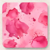 Abstrakt Rosa auf Rosa Getränkeuntersetzer (Vorderseite)