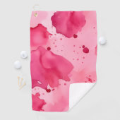 Abstrakt Rosa auf Rosa  Golfhandtuch (Insitu)