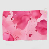 Abstrakt Rosa auf Rosa  Golfhandtuch (Horizontal)