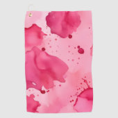Abstrakt Rosa auf Rosa  Golfhandtuch (Vorderseite)