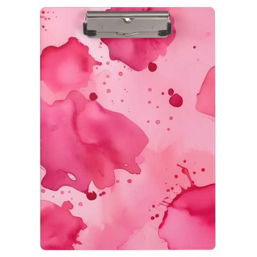 Abstrakt Rosa auf Rosa Klemmbrett (Vorderseite)