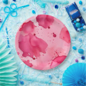 Abstrakt Rosa auf Rosa Pappteller (Party)