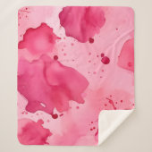 Abstrakt Rosa auf Rosa Sherpadecke (Vorderseite)