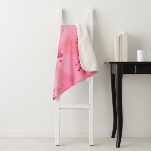 Abstrakt Rosa auf Rosa Sherpadecke (Beispiel)