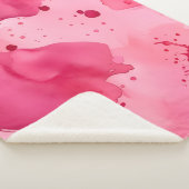 Abstrakt Rosa auf Rosa Sherpadecke (3/4)