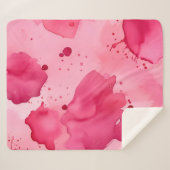 Abstrakt Rosa auf Rosa Sherpadecke (Vorderseite (Horizontal))